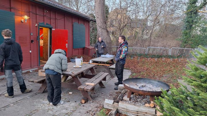 Forberedelse til juletræssalg