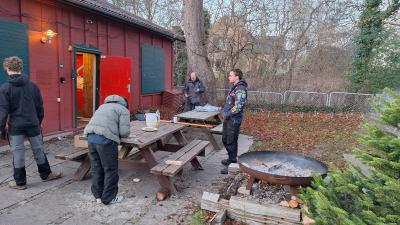 Forberedelse til juletræssalg